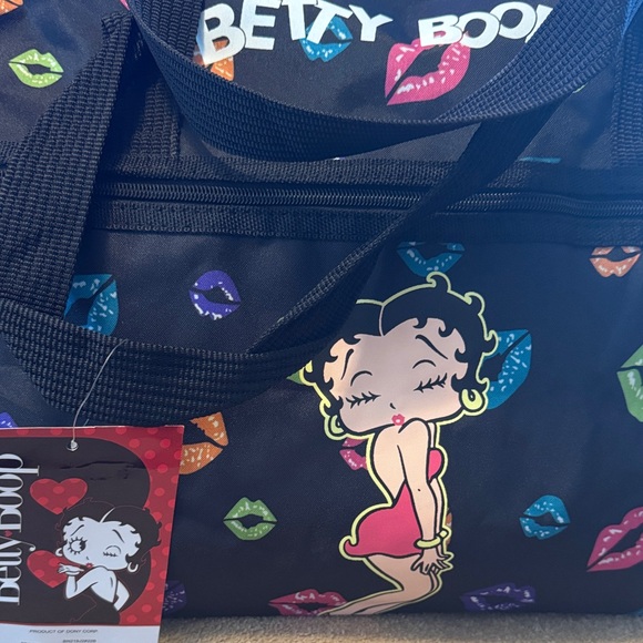 Betty Boop Black Bag with Colorful Lip Design - Picture 6 of 10